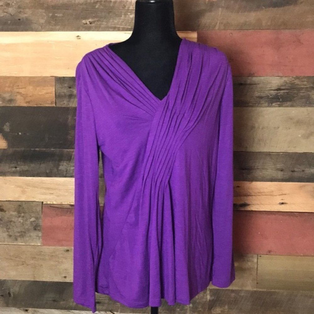 Rafaella long sleeve Vneck top XXL  NWT